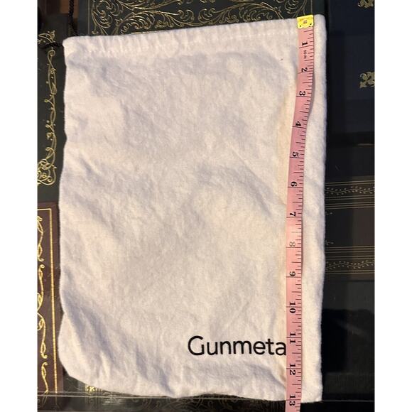 Gunmetal Designer Drawstring Dust Bag For Accessories, Storage 9” X 13” - Picture 4 of 5